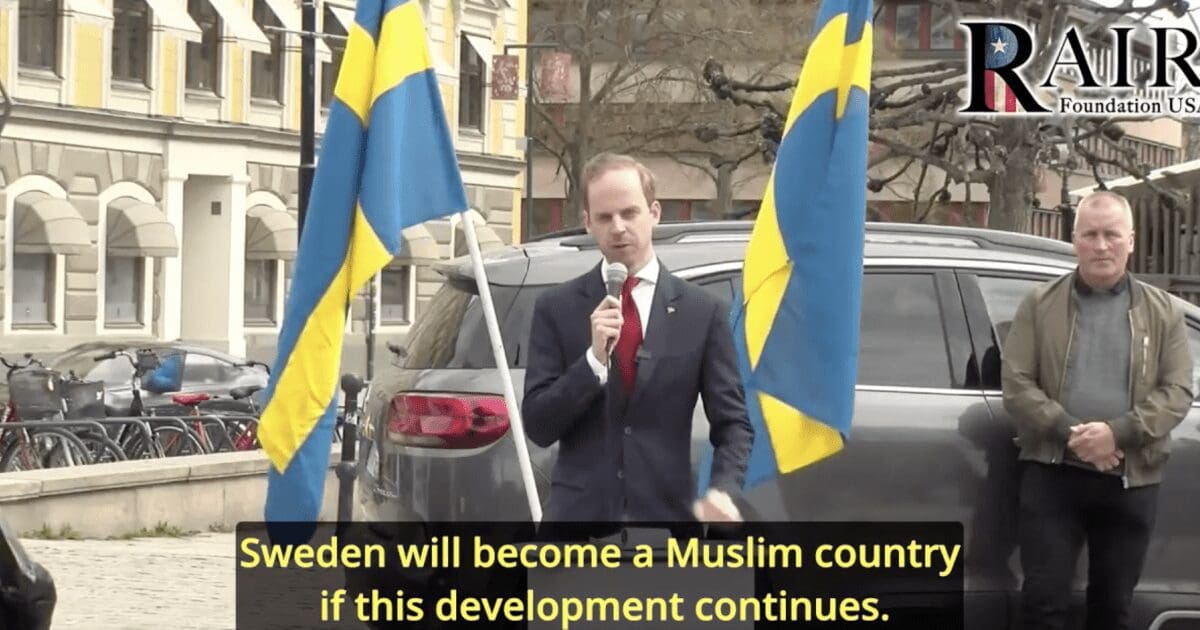 Political Leader: 'I Will Not Accept My Two-Year-Old Growing Up in a Muslim Sweden' - RAIR