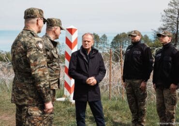 Donald Tusk visiting Border Guard units on Polish-Belarusian border. (Source: X@PremierRP/photo- Krystian Maj KPRP)