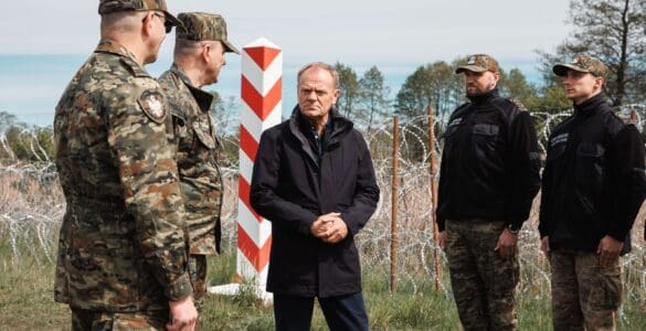 Donald Tusk visiting Border Guard units on Polish-Belarusian border. (Source: X@PremierRP/photo- Krystian Maj KPRP)