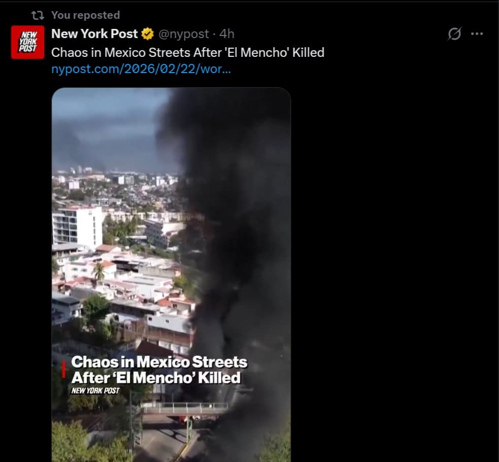 Mexican Cartel Unleashes Hellish Apocalypse After Cartel Boss Killed In Joint Op… Violence Spreads As Americans Are Told To Shelter In Place